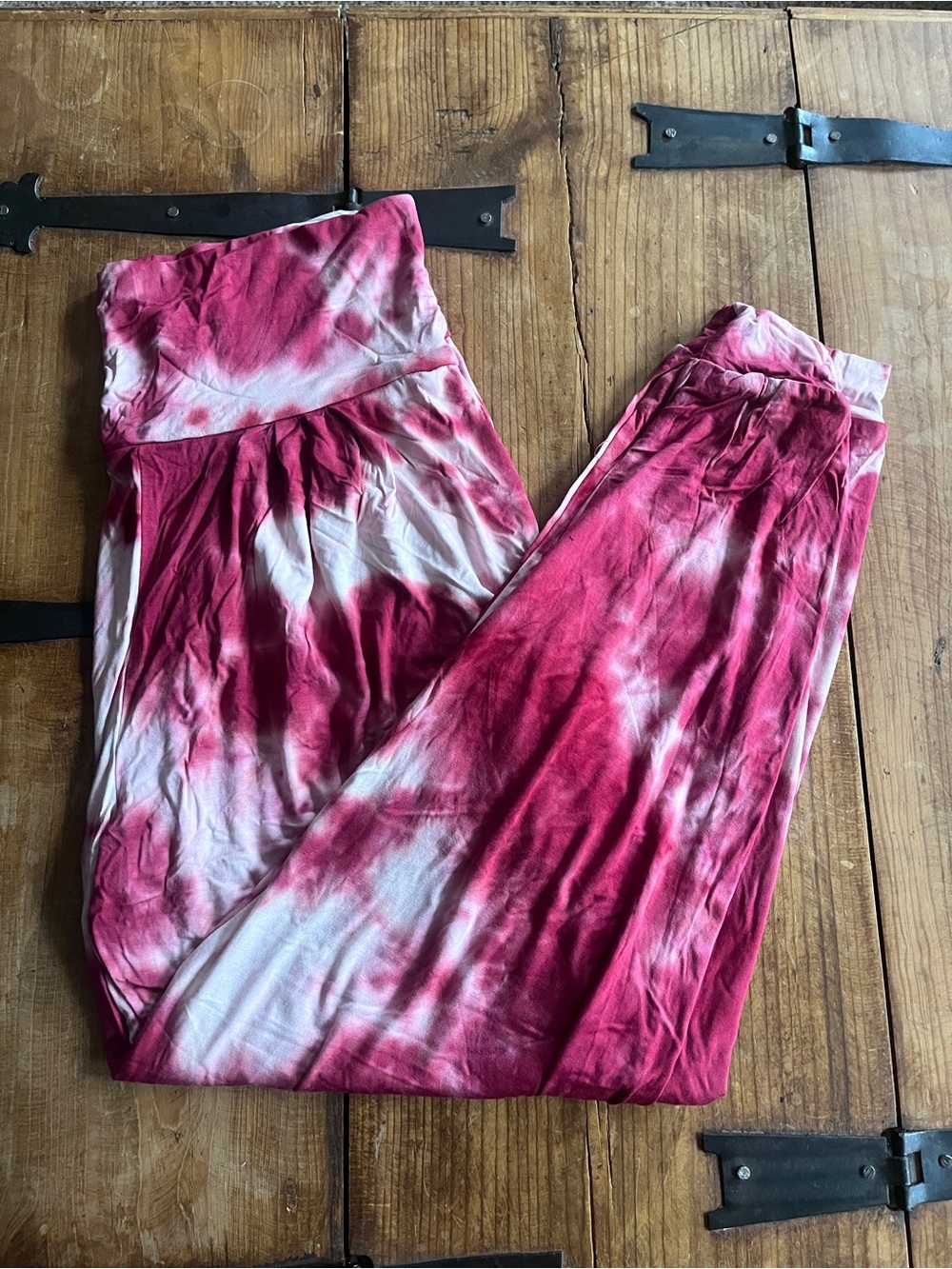 White Mark Red and White Tie-Dye Lounge Pants‎